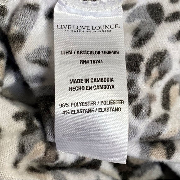 LIVE LOVE LOUNGE Karen Neuburger soft comfy animal print tank top scoop neck L - Picture 6 of 7